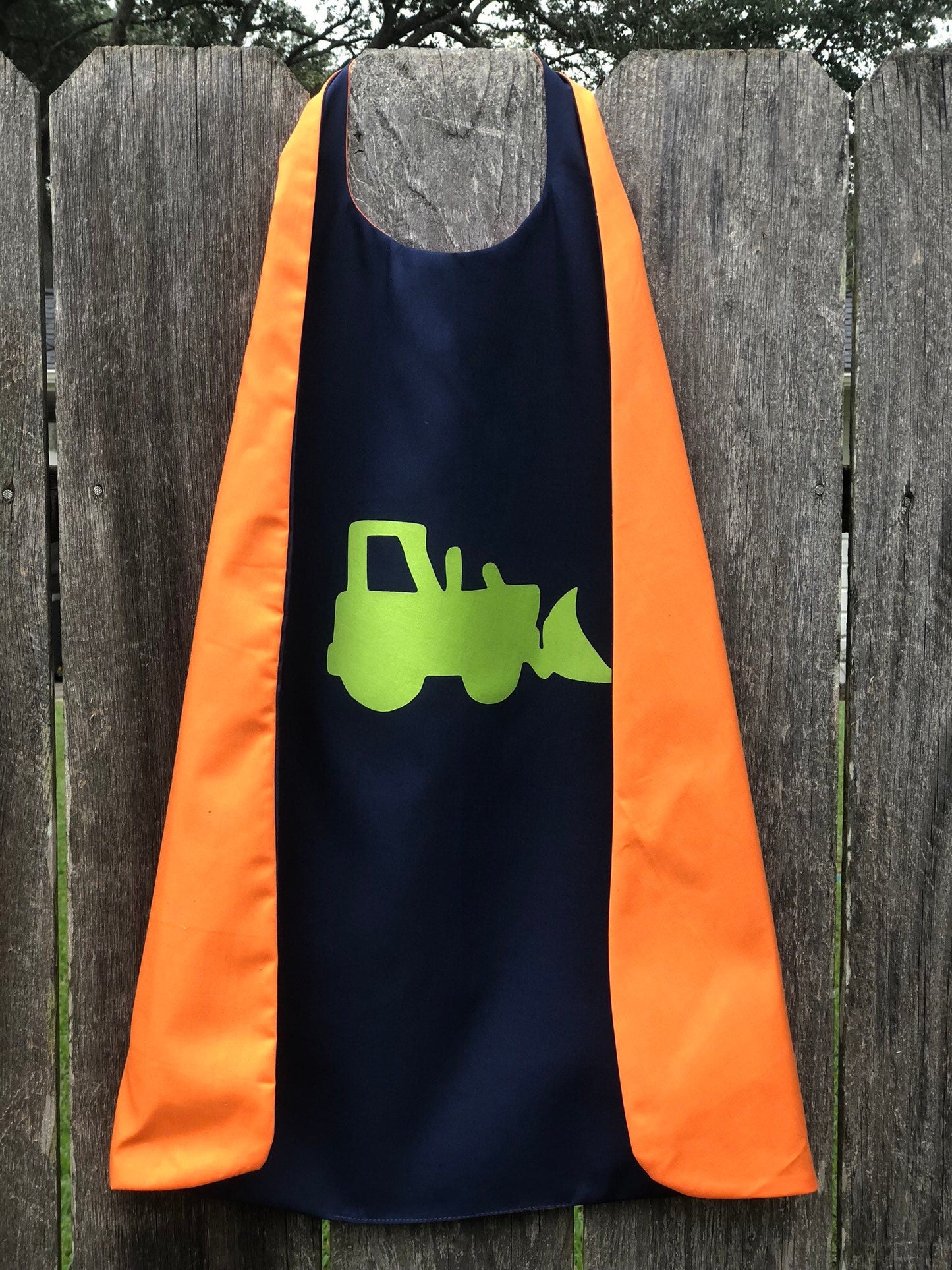 Custom Bulldozer Cape - Handmade and Reversible