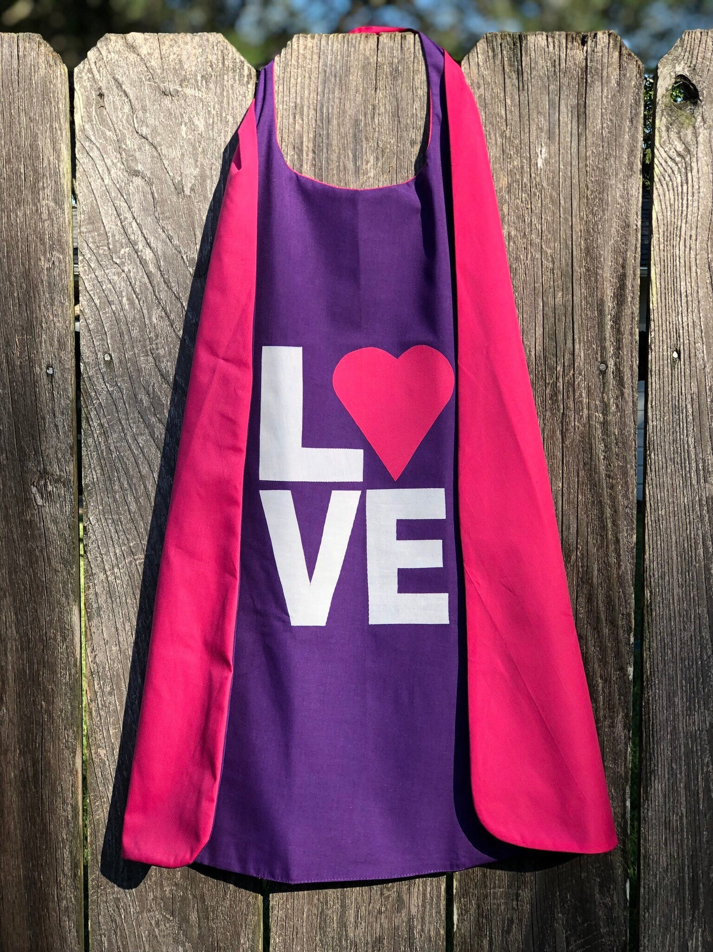 Custom LOVE Cape - Handmade and Reversible