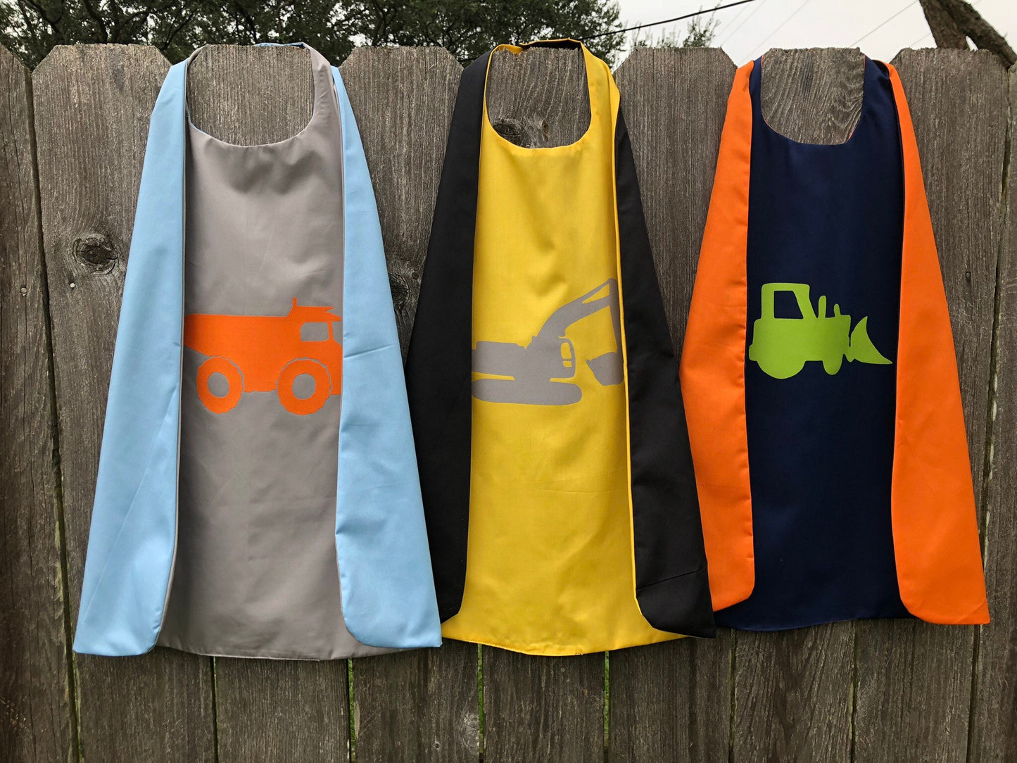 Custom Dump Truck Cape - Handmade and Reversible