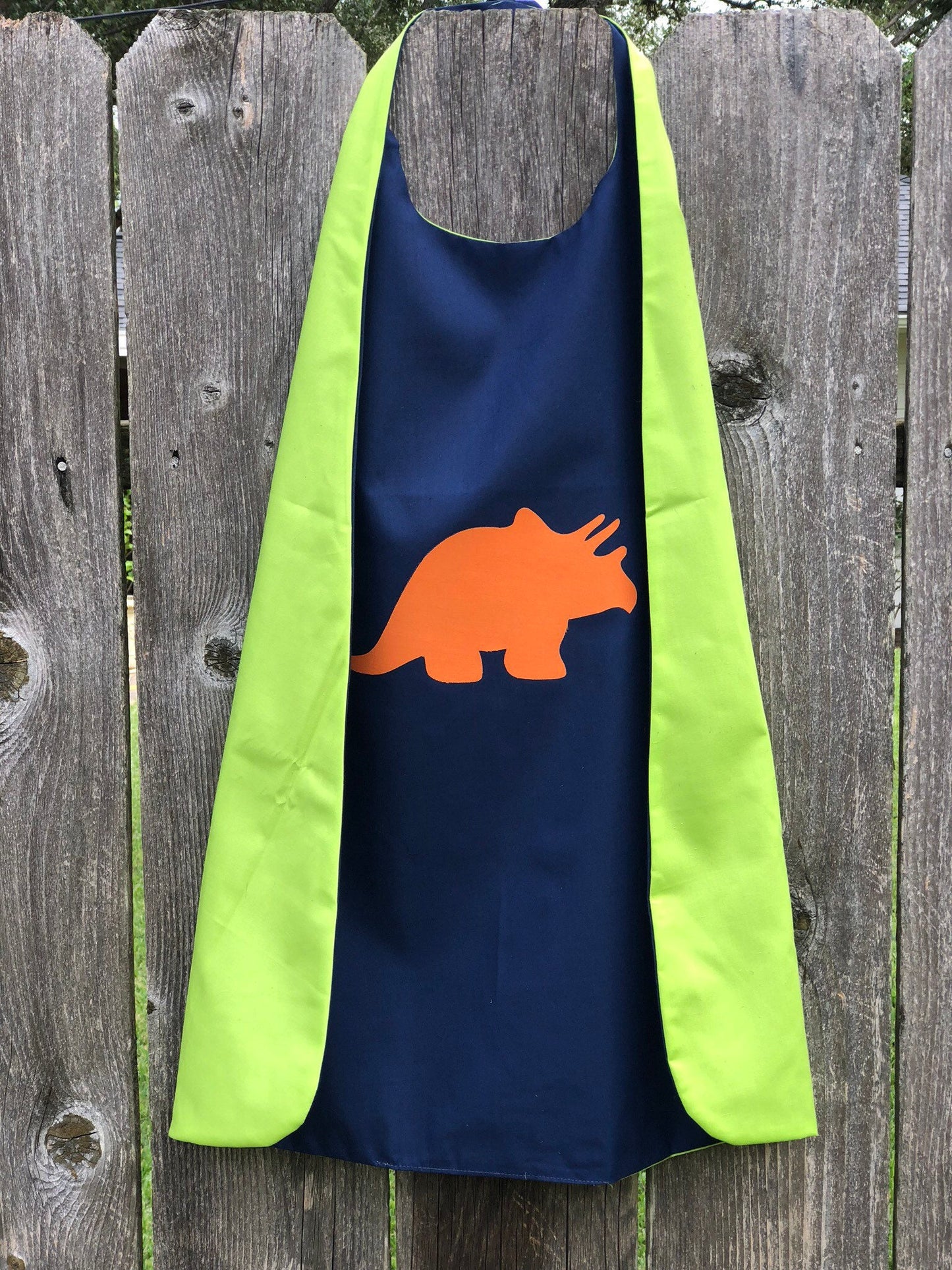 Custom Triceratops Cape - Handmade and Reversible