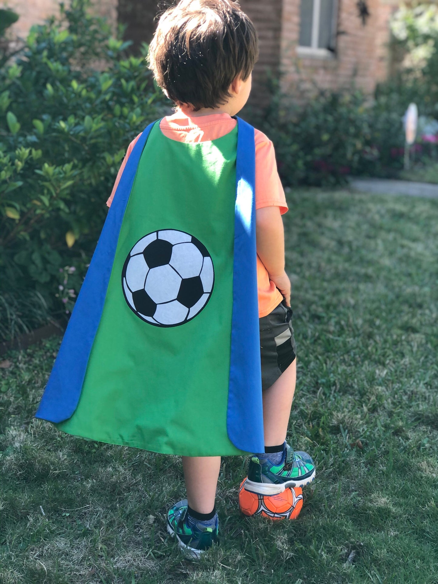 Custom Soccer Ball Cape - Handmade and Reversible