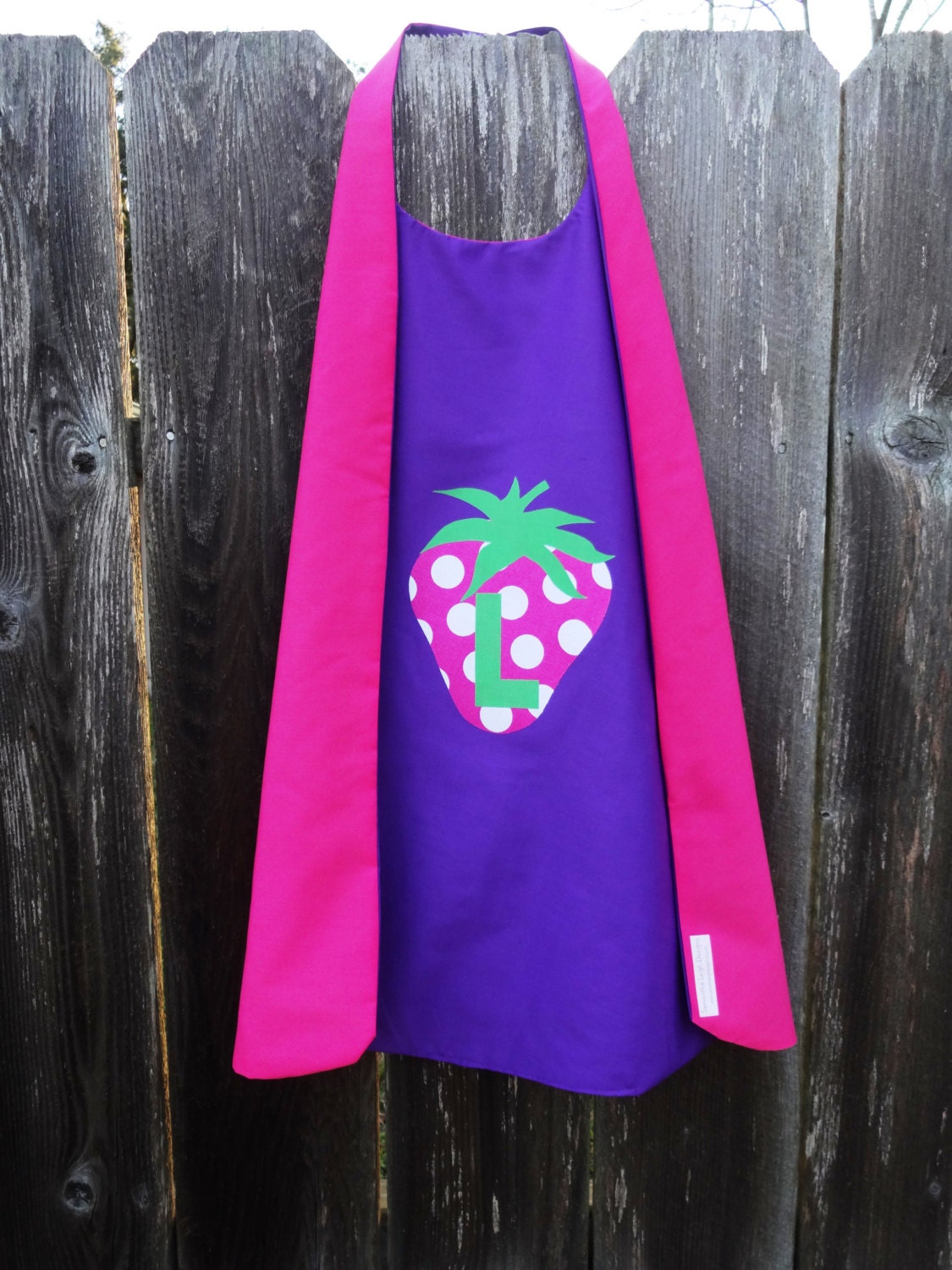 Custom Strawberry Cape - Handmade and Reversible