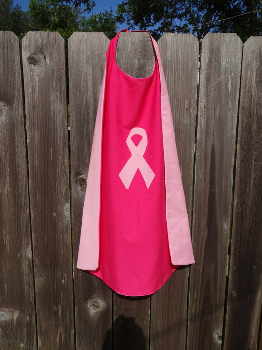 Pink Ribbon Breast Cancer Cape - Handmade